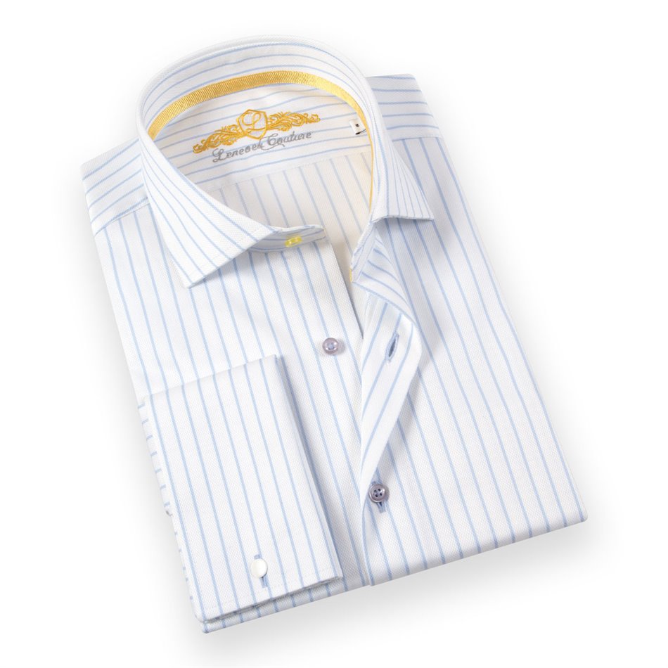 CHEMISE POIGNET DOUBLE MANCHES LONGUES LENEVEU COUTURE